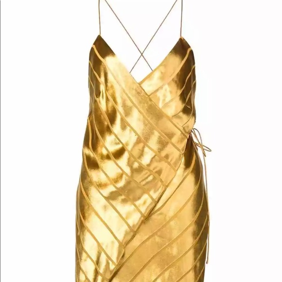 Michelle mason backless tulip silk & velvet dress - Picture 2 of 9